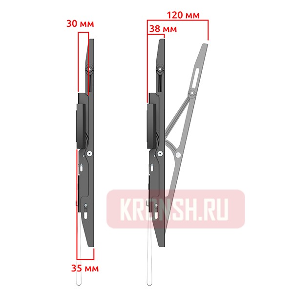 Кронштейн для телевизора Uniteki TM4040RD (чёрный)