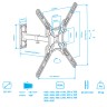 Кронштейн для телевизора VLK Trento-26 (чёрный)     