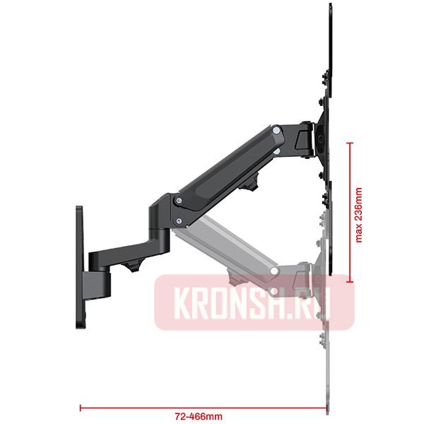 Кронштейн для телевизора Uniteki FMG500B (чёрный)
