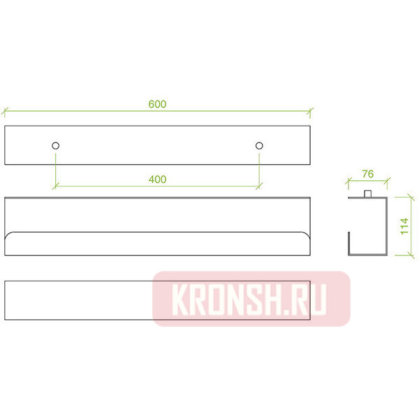 Кабель-канал ErgoFount CS-60W (белый)  