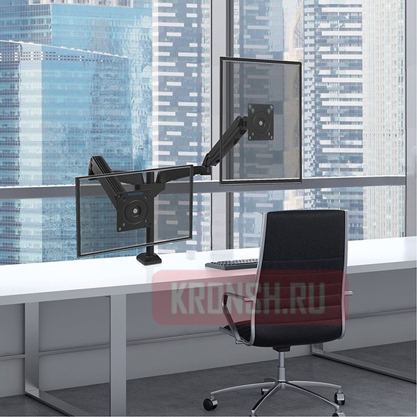 Кронштейн для двух мониторов Kromax Office-12