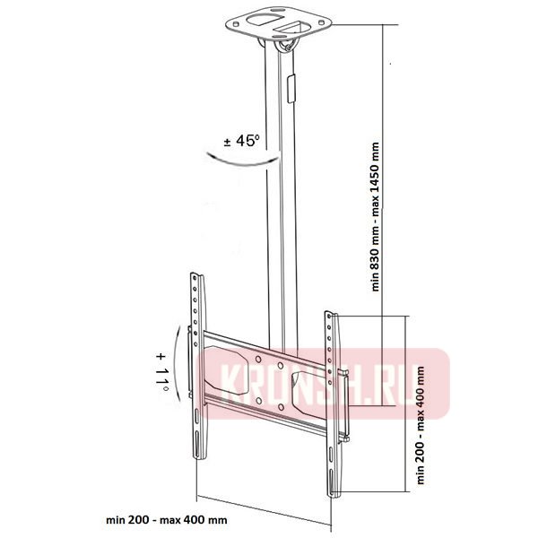 Потолочный кронштейн для телевизора Vobix NV-5505B