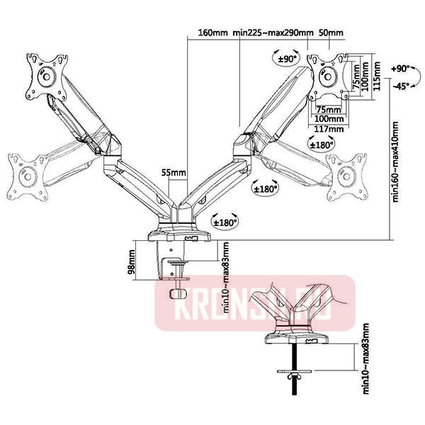 Кронштейн ARTKRON Shelf-705