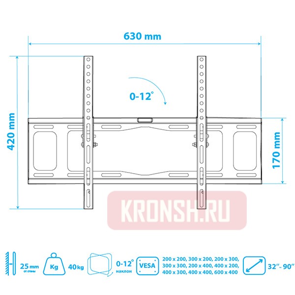 Кронштейн для телевизора Tuarex Olimp-112 