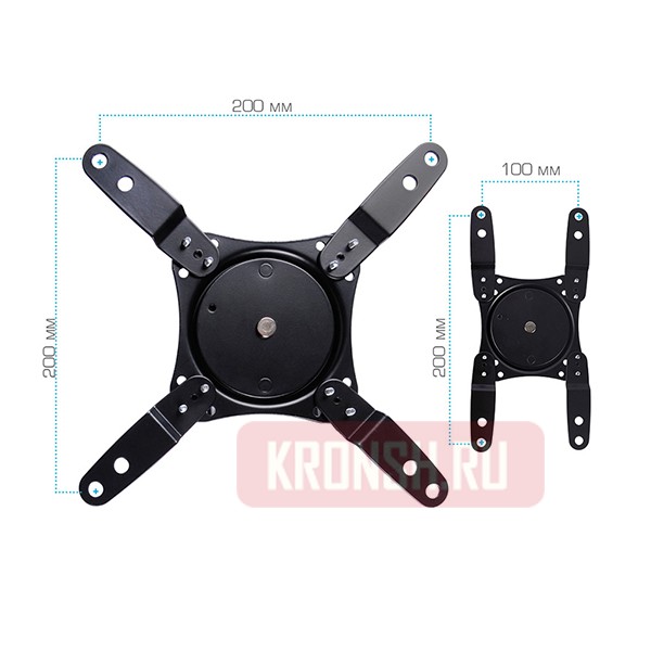 Кронштейн для телевизора VLK Trento-105 (чёрный) 