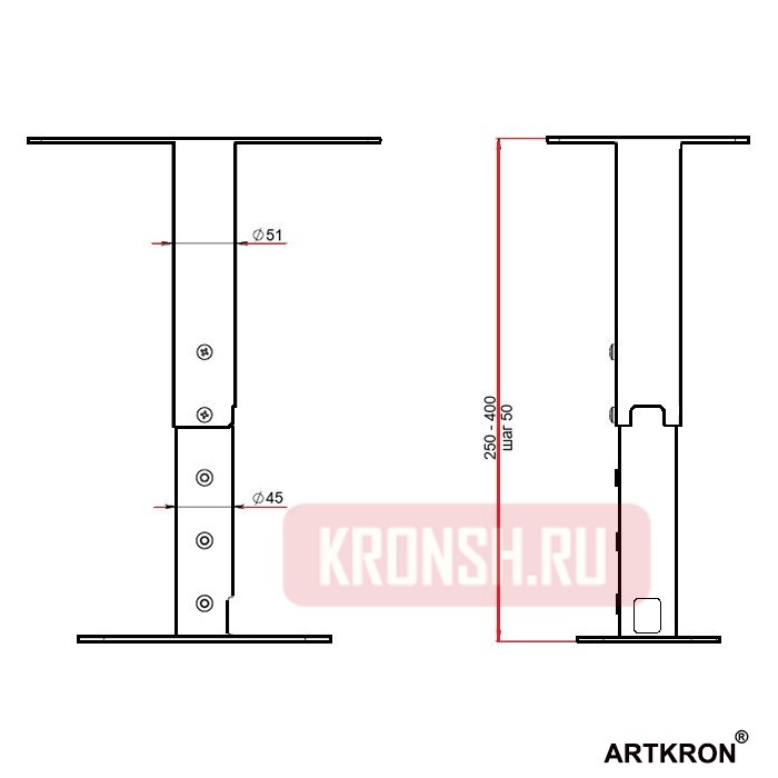 Кронштейн для камеры ARTKRON RCS-CAM/R (чёрный)