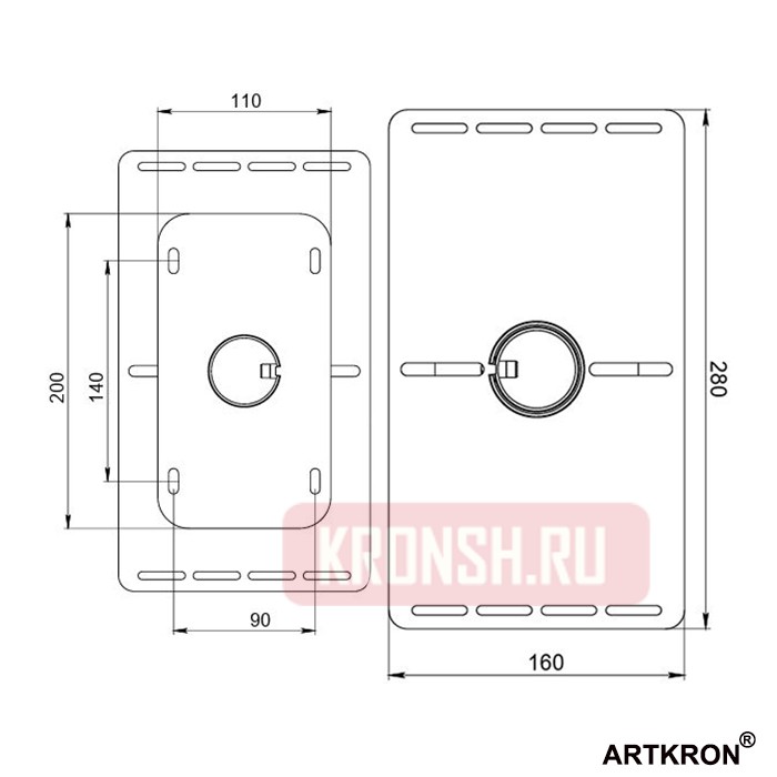 Кронштейн для камеры ARTKRON RCS-CAM/R (чёрный)