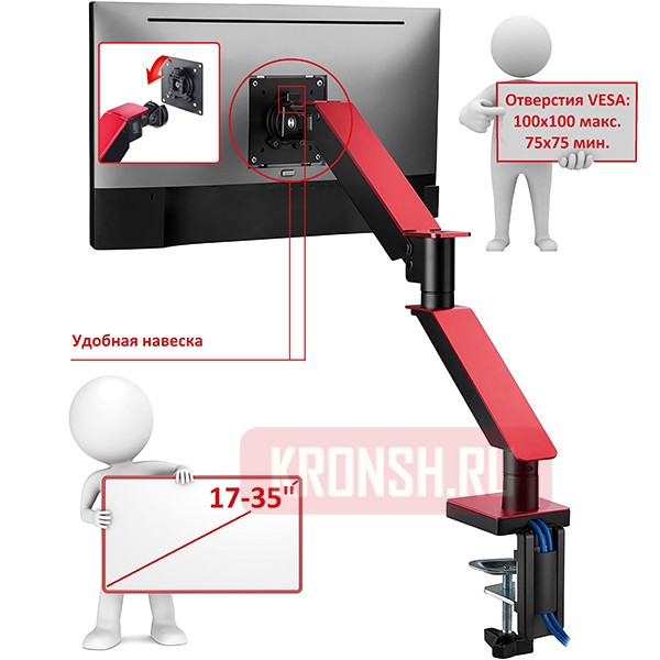 Кронштейн для монитора Uniteki FMGT101RDR (чёрный)