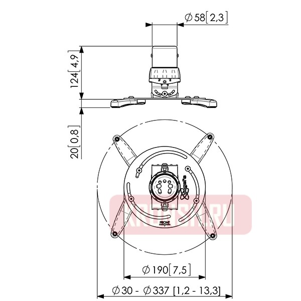 кронштейн Vogels PPC 1500 (белый)