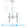 потолочный кронштейн Arm-Media LCD-1800 (белый)