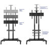 Мобильный стенд Onkron TS1881 (чёрный) 