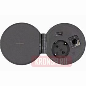 Встраиваемый розеточный блок Mebax M51B (1 розетка, 2 USB)  