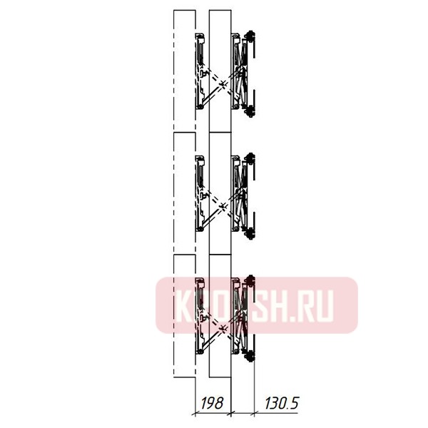 Настенный каркас для видеостены ARTKRON VWBW-P53