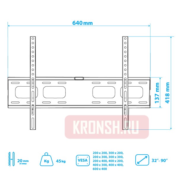 Кронштейн для телевизора Tuarex Olimp-201 