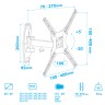 Кронштейн для телевизора VLK Trento-16 (чёрный)   