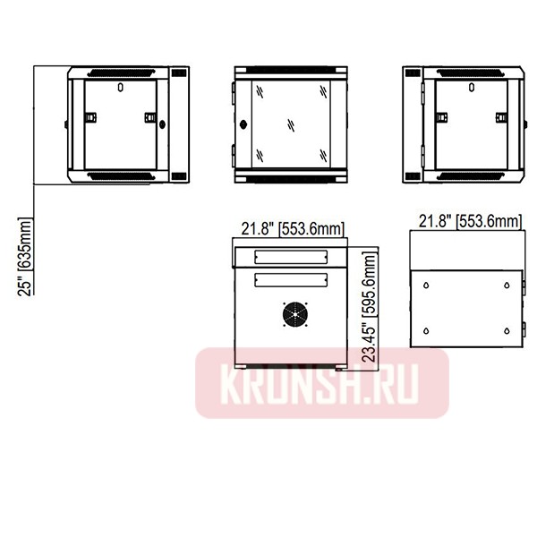 Серверный настенный шкаф Wize Pro W12UR