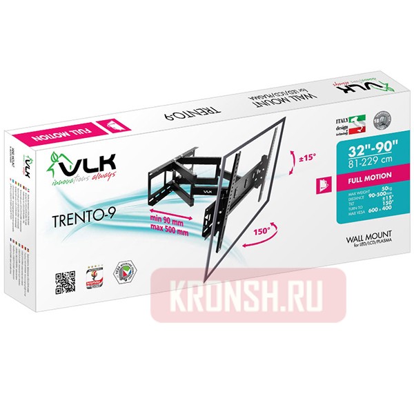 Кронштейн для телевизора VLK Trento-9 (чёрный)     