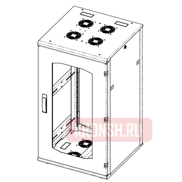 Серверный шкаф ARTKRON Fl glass 19 дюймов 22U