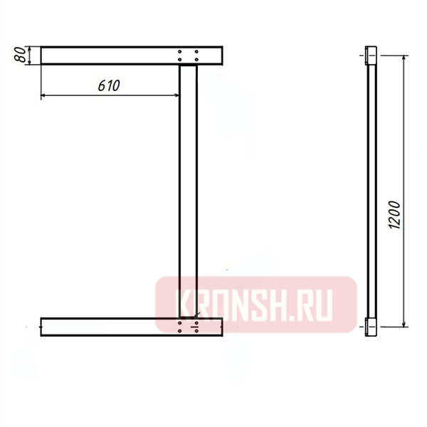 Стенд для двух панелей ARTKRON Double 5570 (чёрный)