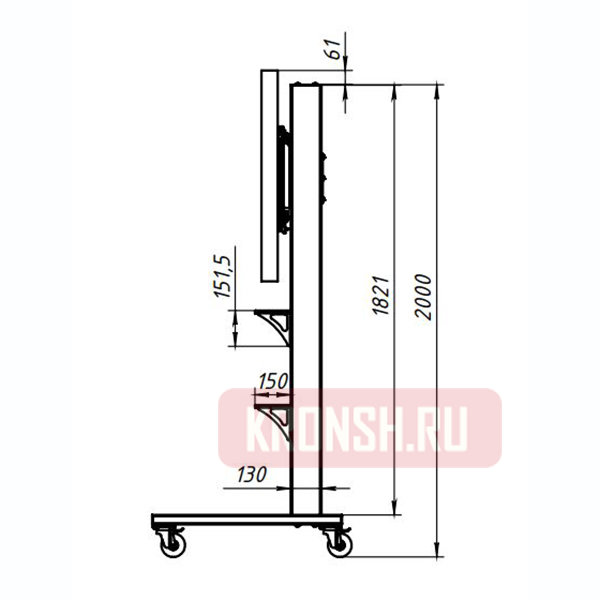 Стенд для двух панелей ARTKRON Double 5570 (чёрный)