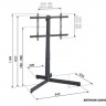 Стенд для телевизора ARTKRON S3690 (чёрный) 