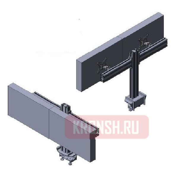 Кронштейн для двух мониторов ARTKRON 210C (серебристый)