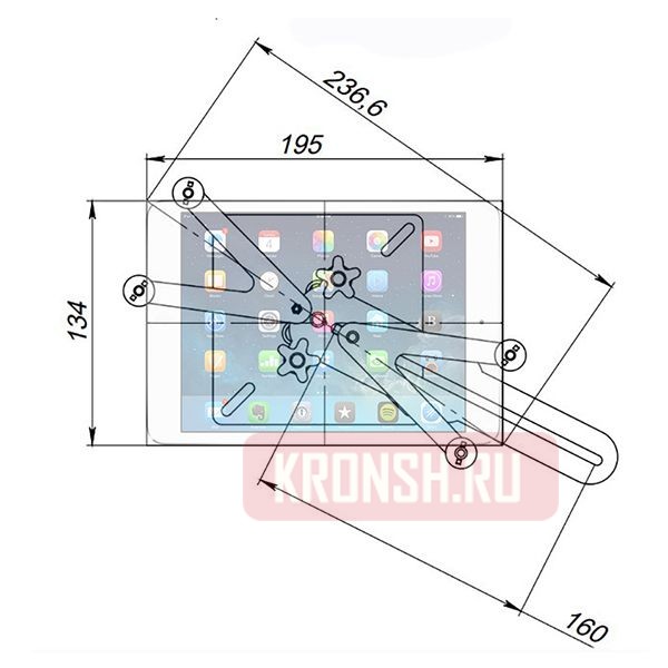 Крепление для планшета ARTKRON PAD GT-875