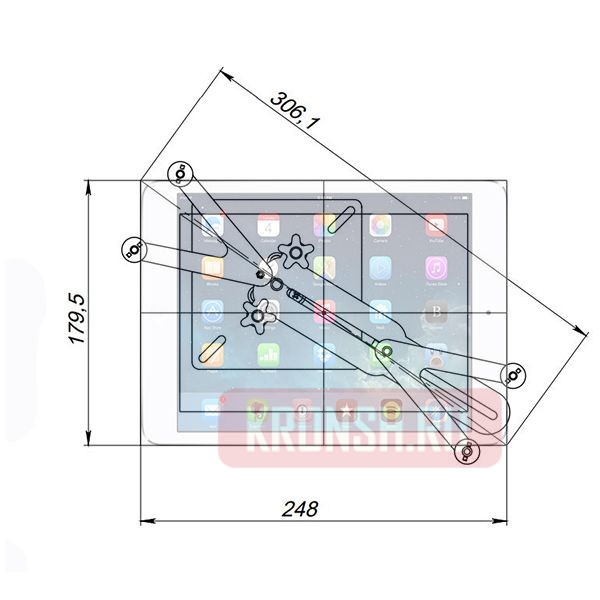 Крепление для планшета ARTKRON PAD GT-875