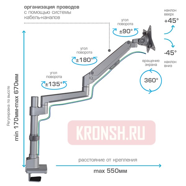 Кронштейн для монитора VLK Trento-94