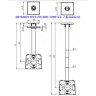 Кронштейн ARTKRON​ DNT-20 (600-1000 мм, чёрный, с фланцем) 