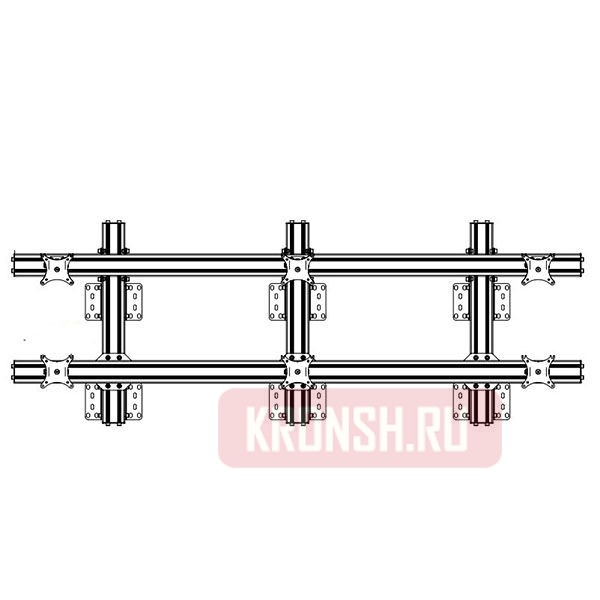 Кронштейн ARTKRON WALL 632F (на шесть мониторов) 