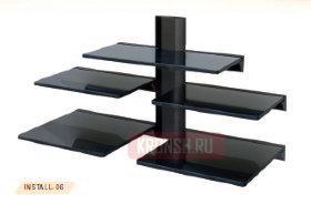 Кронштейн для аппаратуры Antall Install-06 (чёрное стекло)     
