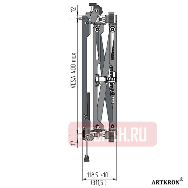 Модуль полного выдвижения ARTKRON VW765