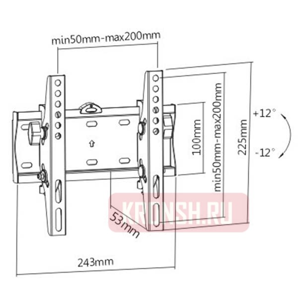 Кронштейн для телевизора iTECHmount PLB-6W (белый)   