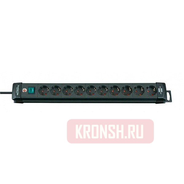 Удлинитель Brennenstuhl (10 розеток, 3 м, чёрный), 1951100110