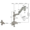Кронштейн для монитора Onkron G75 (чёрный) 