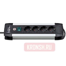 Удлинитель Brennenstuhl (4 розетки, 1,8 м, чёрный), 1391000014