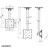 Кронштейн ARTKRON​ DNT-20 (800-1400 мм, белый, с фланцем)  