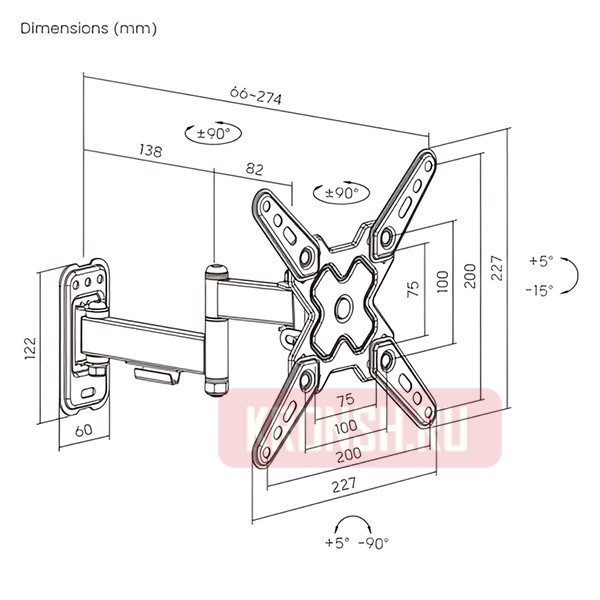 Кронштейн для телевизора iTECHmount LCDN722