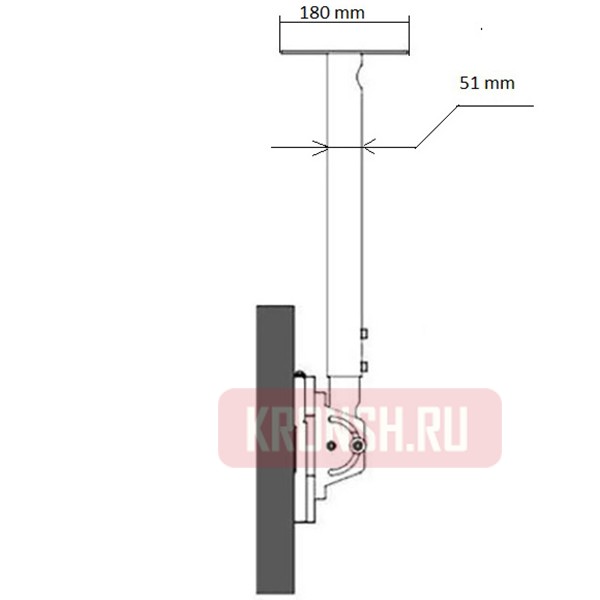 Кронштейн ARTKRON​ P1-30 (600-1000 мм, белый) 