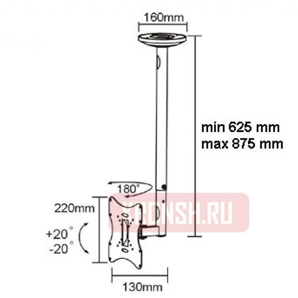 iTECHmount CELB-202R (чёрный)