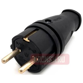 Вилка штепсельная разборная ARTKRON 803-1 с заземлением 16А IP44 каучуковая