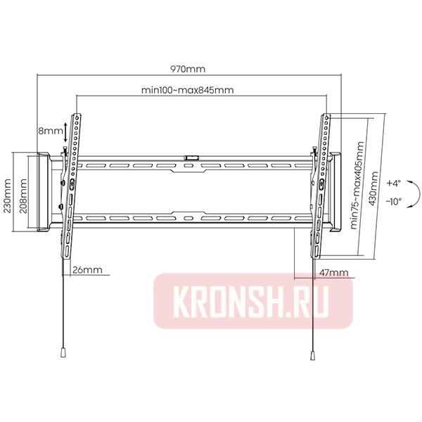 Кронштейн для телевизора iTECHmount PLB-840TB