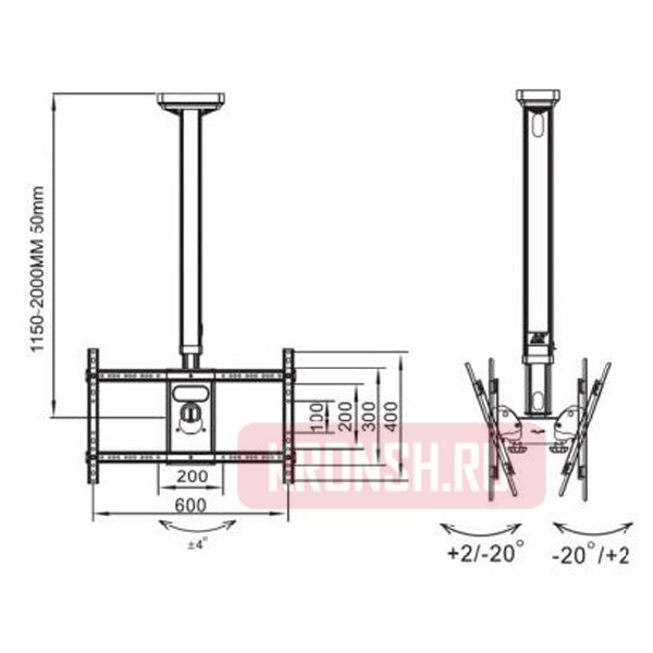 кронштейн NB T5520 (серебристый)