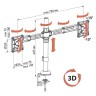 Кронштейн на 2 монитора Unico Metall UCM-2646B  