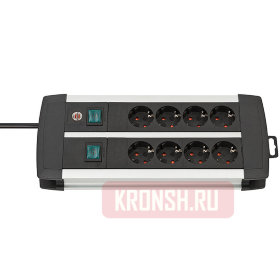 Удлинитель Brennenstuhl (8 розеток, 3 м, чёрный), 1391000908