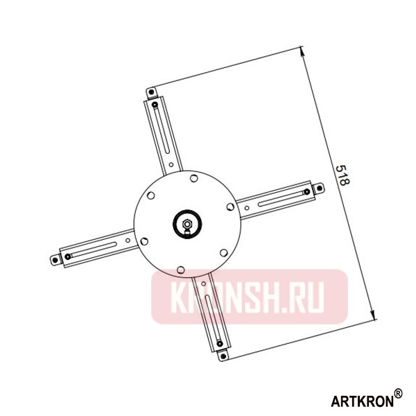 Потолочный кронштейн для проектора ARTKRON PRJ-3000 (2000-3000 мм) 