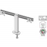 Кронштейн на 2 монитора 2MVESA Titanium 120