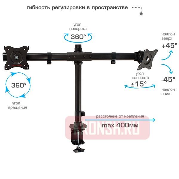 кронштейн для двух мониторов Arm-Media LCD-T42
