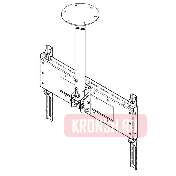 Потолочный кронштейн ARTKRON​ P1-50 (белый, 800-1400 мм)